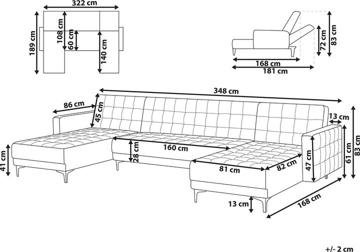 Produktbild Beliani Aberdeen (Ecksofa)