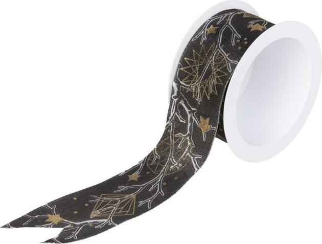 Produktbild Geschenkband - Ornamente - anthrazit/gold - ca. 200 x 4 cm (Geschenkband)