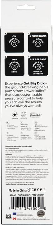Actual product image PowerBullet BMS - Lux Got Big Dick Penis Pump