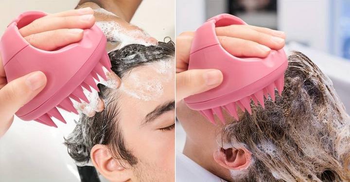 Produktbild PhoneLook Silikonbürste Kopfhautmassage Mintgrün
