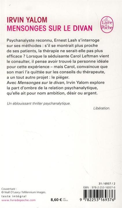 Produktbild Mensonges sur le divan (Französisch, Yalom Irvin D., 2013)