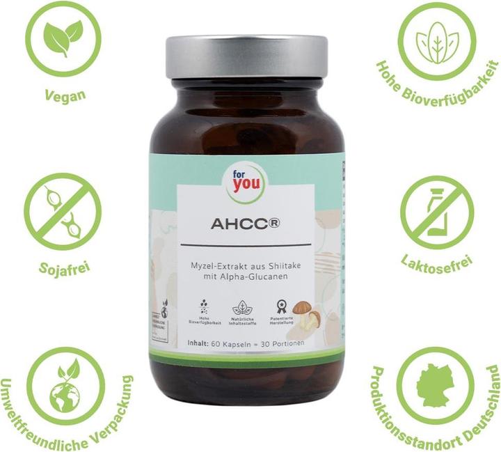 Actual product image For You AHCC® (60 Piece, Capsules)