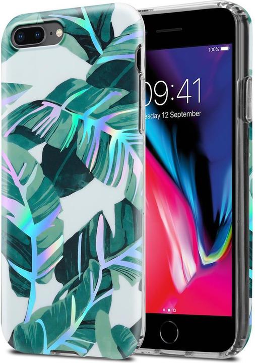 Immagine prodotto Cadorabo IMD TPU Colorful Flowers & Leaves Cover (Apple iPhone 7 Plus, Apple iPhone 7s Plus)