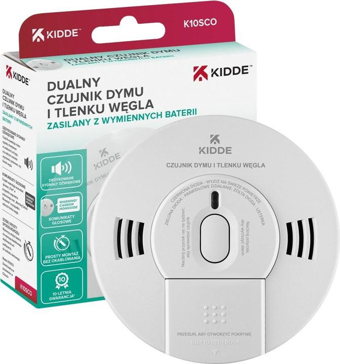 Actual product image Kidde Dualny czujnik dymu i tlenku węgla K10SCO