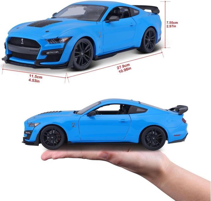 Actual product image Maisto Mustang Shelby GT500 2020 1/18 blue