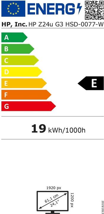 Energie-Label HP Z24u G3 (1920 x 1200 Pixel, 24")