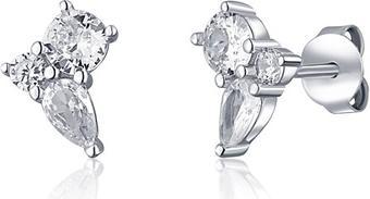 JVD - Silver earrings with clear zircons SVLE1607XH2BI00