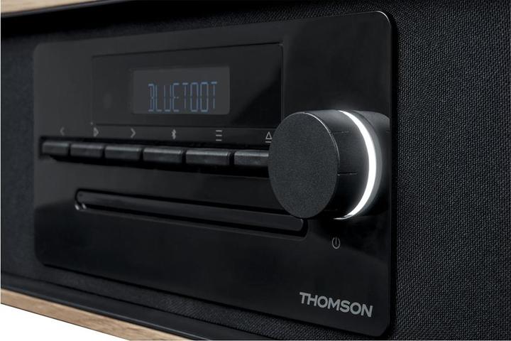 Immagine prodotto Thomson MIC300IBT bw/legno Micro sistema 60W, FM, Bluetooth, CD, USB, ricarica a induzione (Bluetooth, Lettore CD, 2x 30 W)