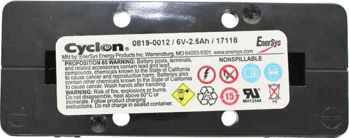 Actual product image Hawker Energy Akku 0819-0012 Cyclon 2.5-6 0819-1006 (6 V, 2.50 Ah)