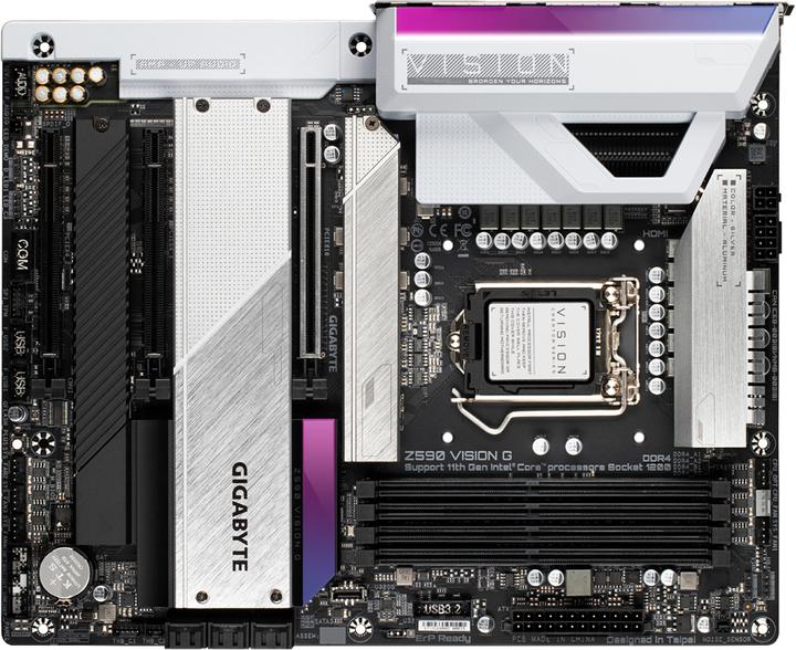 Produktbild Gigabyte Z590 VISION G (LGA 1200, Intel Z590, ATX)