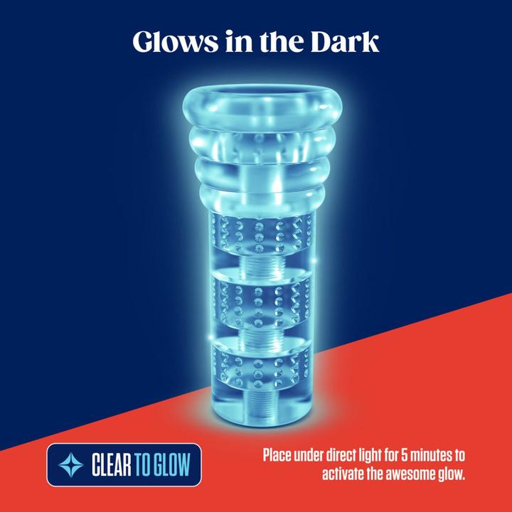 Actual product image Blush Rize - Luz Glow in the Dark Masturbator - Clear