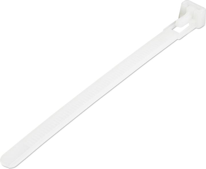 Actual product image StarTech 12cm(5") Reusable Cable Ties, 7mm(1/4") wide, 30mm(1-1/8") Bundle Dia. 22kg(50lb (Plastic cable ties, 8 mm, 100 pcs.)
