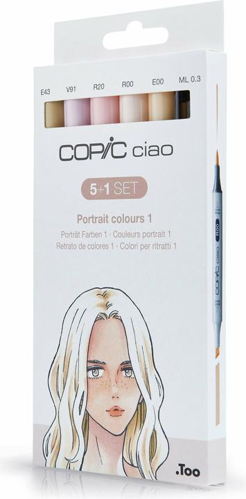 Image du produit Copic Les couleurs de la peau (Grey, 3 mm, 6 x)