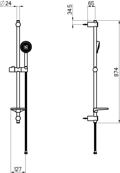 Actual product image Nikles Fresh sliding rod Kit 90 (3 Beam types)
