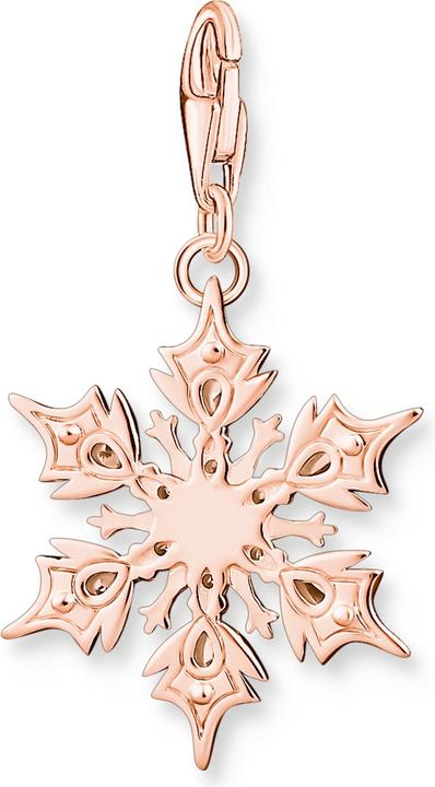 Produktbild Thomas Sabo Charm-Anhänger Schneeflocke mit Weissen Steinen Roségold (925er Silber)