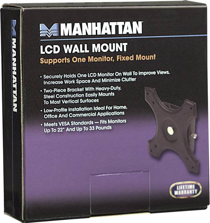 Image du produit Manhattan Support mural pour moniteur (Mur, 22")