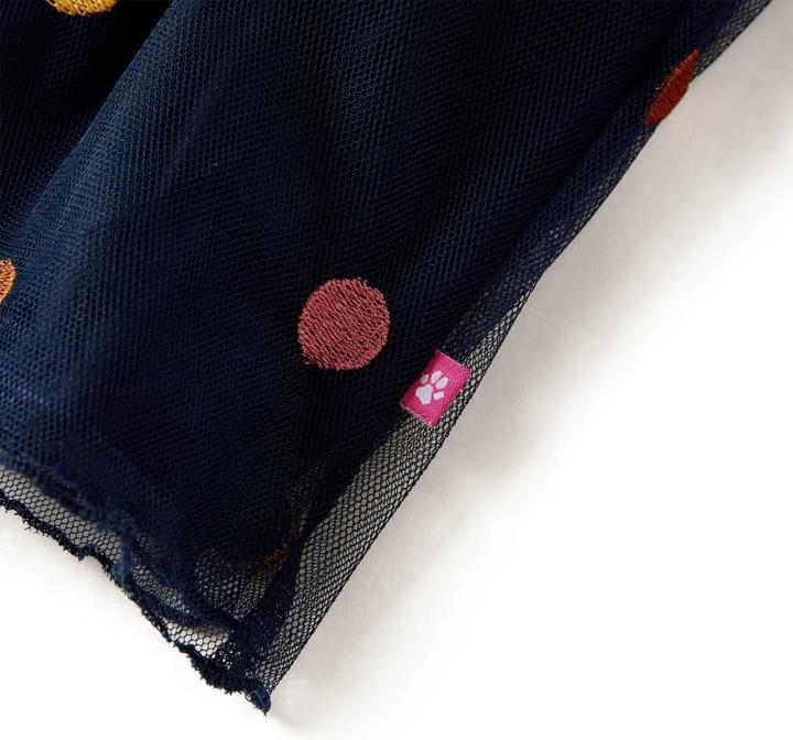 Immagine prodotto VidaXL Gonna in tulle per bambini con motivo a pois blu navy 128,Materiale (128)