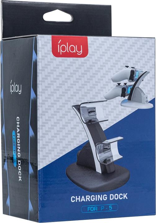 PhoneLook Gioca più a lungo Elegante stazione di ricarica per caricare due controller PlayStation 5 (PS5)