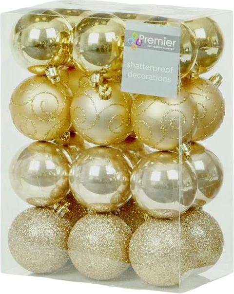 Produktbild Premier Christbaumkugel weihnachtliches Design (24erPack) (24 -teilig)