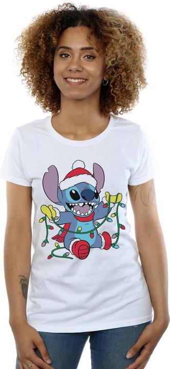 Produktbild Disney Lilo And Stitch Christmas Lights TShirt (XL)