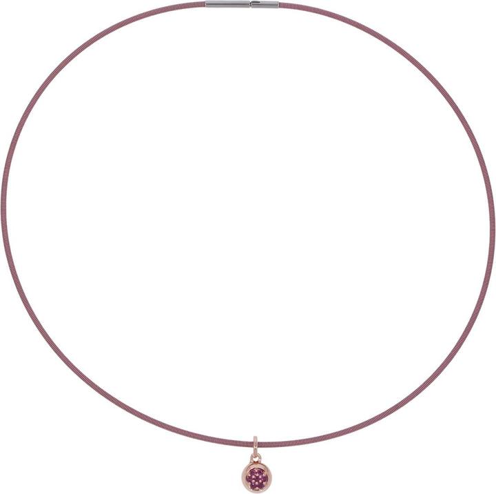 Produktbild Xen Omegareif rosa 2 mm mit Anhänger Rhodolithe (45, 925 Silber)
