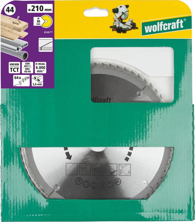 Productafbeelding wolfcraft wolfcraft 1 Kapp/Gehr.sägeblatt HM 96 Zähne ø305mm
