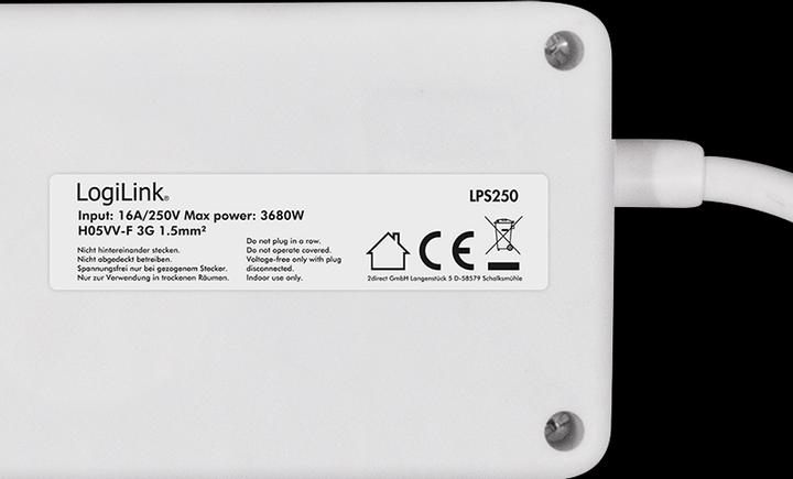 Actual product image LogiLink 6x CEE 7/3 (6 x, CEE 7/3, 1.50 m)