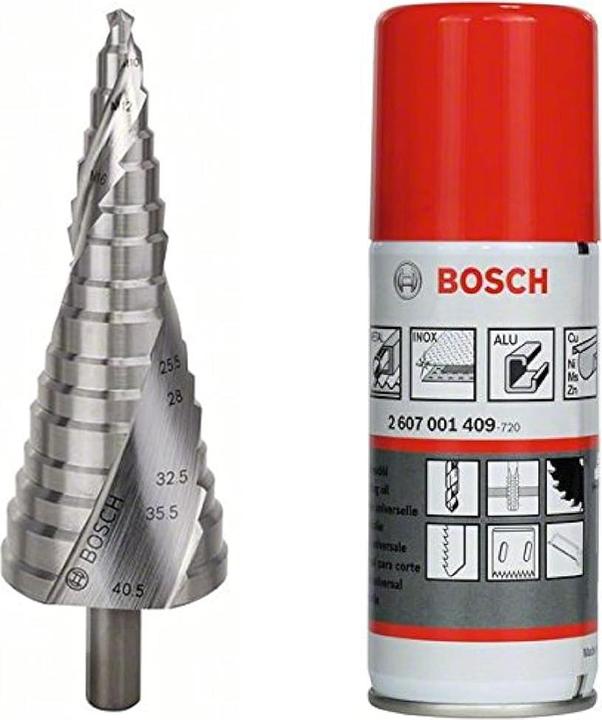Immagine prodotto Bosch Professional Zubehör Punta a gradini HSS, per pressacavi, M10-M40, 10 mm, 125,5 mm, 16 passi (10 mm)