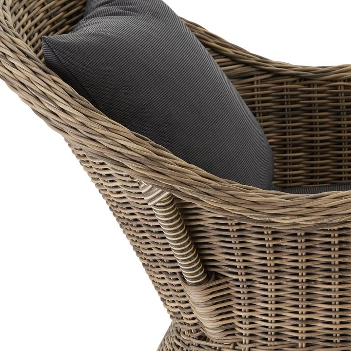 Actual product image tectake 2 Garden chairs in luxury rattan with cushions