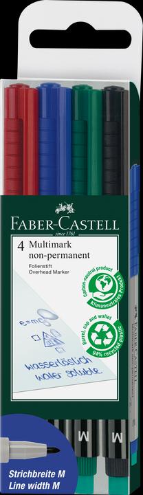 Actual product image Faber-Castell Overhead pen Multimark Non-Permanent (Multicoloured, 1 mm, 4 x)
