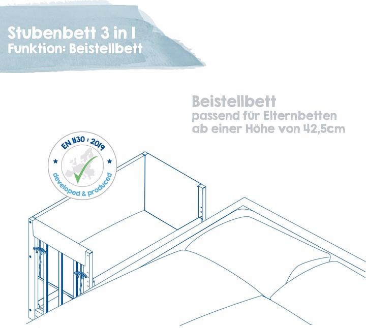 Produktbild Roba Stubenbett 3 in 1 Little Stars