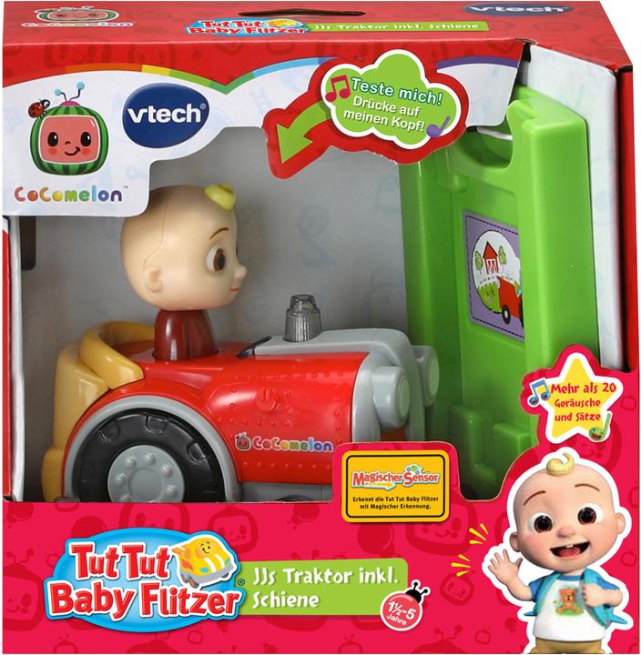 Produktbild VTech Tut Tut Baby Flitzer - CoComelon JJs Traktor inkl. Schiene