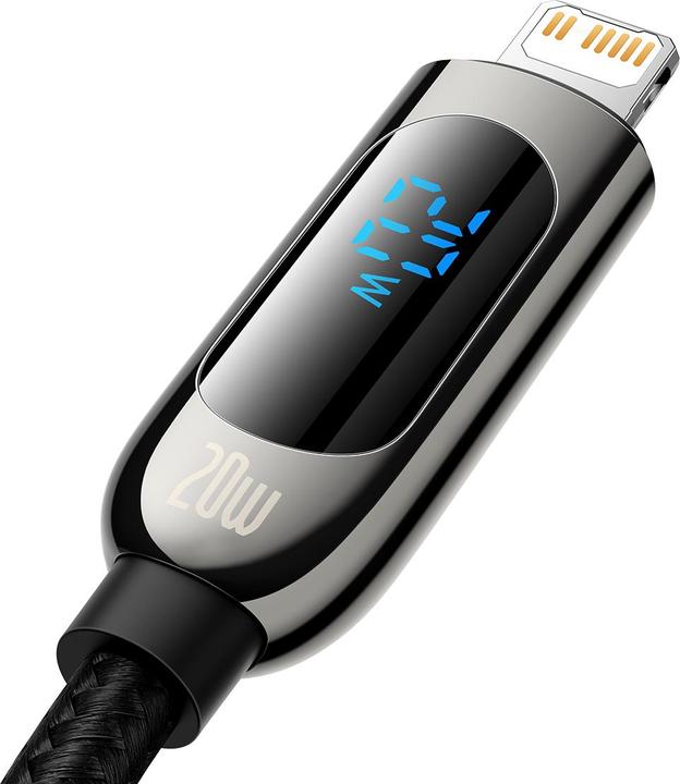 Image du produit Baseus Display Fast Charging Data Cable Type-C to IP 20W 1m Black (1 m, 20 W)
