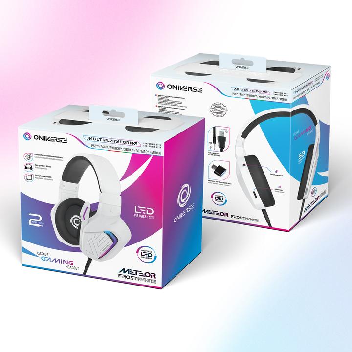Actual product image Oniverse Gaming Headset Meteor - Frost White (Cable)