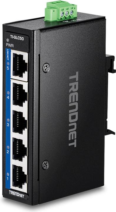 Image du produit Trendnet TI-GLC50 Mini rail DIN industriel à 5 ports Gigabit (5 Ports)