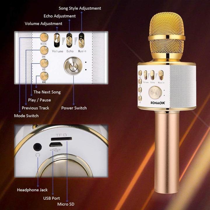 Image du produit Bonaok Kabelloses Bluetooth Karaoke Mikrofon