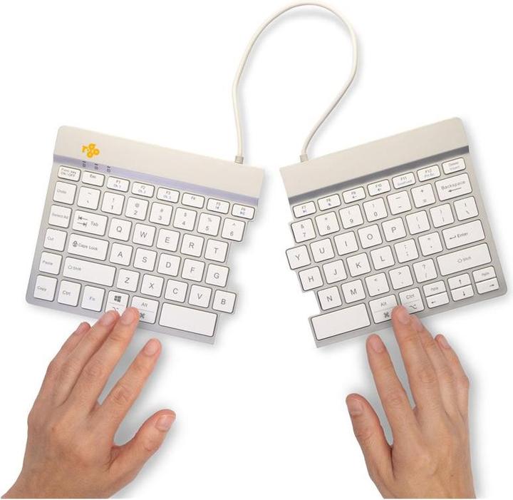 Actual product image R-Go Tools R-Go Keyboard Split Break US Layout Bluetooth White (Eng. Int., Wireless)