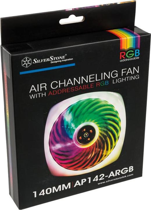 Actual product image Silverstone SST-AP142-ARGB, RGB fan (140 mm, 1 x)