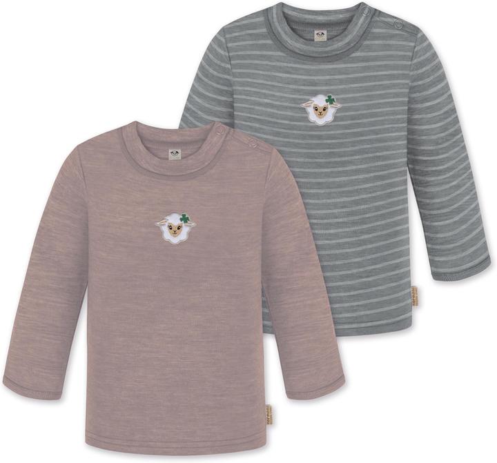 Actual product image Normani 2-pack baby merino longsleeve "Taupo" - 9473 (92)