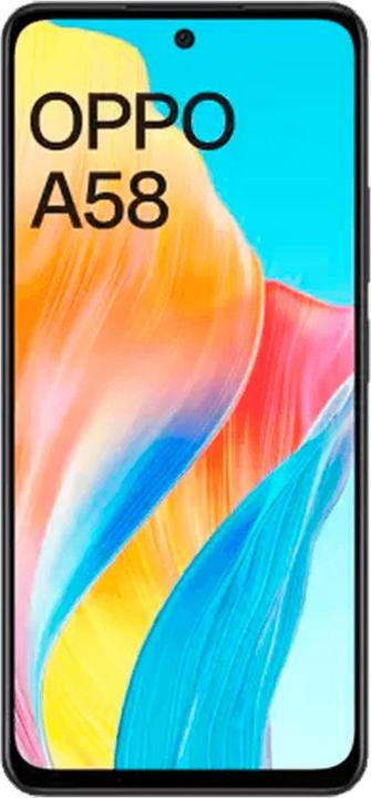 Actual product image OPPO A58 (128 GB, Glowing Black, 6.72", Dual SIM, 50 Mpx, 4G)