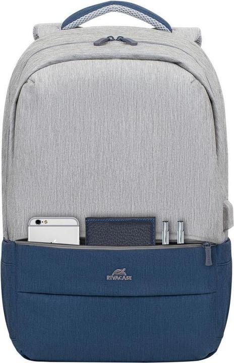 Produktbild Rivacase 7567 Grau Dunkelblau Notebookrucksack bis 17.3"