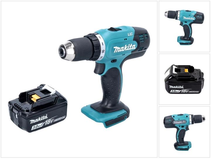 Actual product image Makita DDF 453 F1 cordless drill driver 18 V 42 Nm + 1x battery 3.0 Ah - without charger (Rechargeable battery operated)