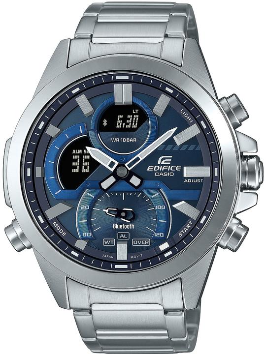 Actual product image Casio Edifice - ECB-30D-2AEF (Chronometers, Digital watch, Rotatable bezel, Power reserve display, Watch with gemstone, 49 mm)