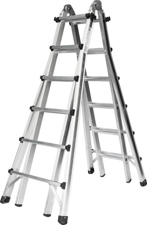 Produktbild Munk Teleskopleiter 4-teilig ohne Traverse 4x6 Sprossen (Teleskopleiter, 640 cm)