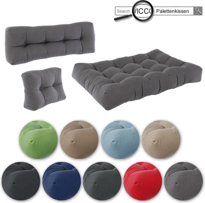 Actual product image Vicco Palettenkissen Flocken (120 x 80 x 15 cm)