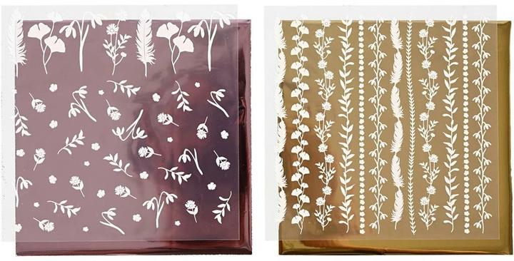 Produktbild Creativ Company Folie Transferblatt 15 x 15 cm, 2 Stück, Bordeaux/Gold (2 x)