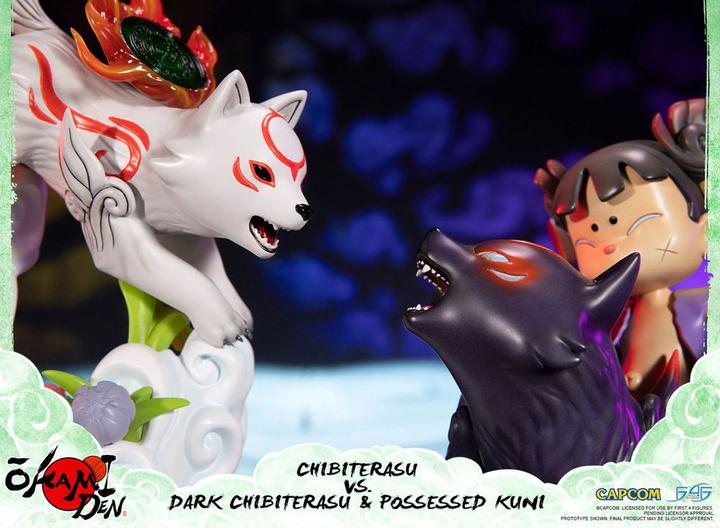 Produktbild First 4 Figures Okamiden statuette Chibiterasu vs. Dark Chibiterasu & Possessed Kuni 33 cm