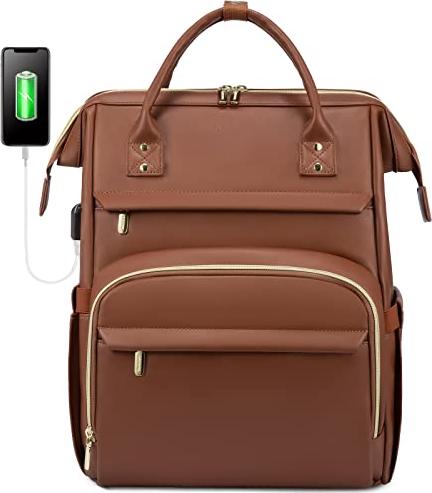 Produktbild Only-Bags.Store Rucksack, wasserdichter Laptop-Rucksack 15,6 Zoll grau, grosse PU-Schulrucksack Tasche mit