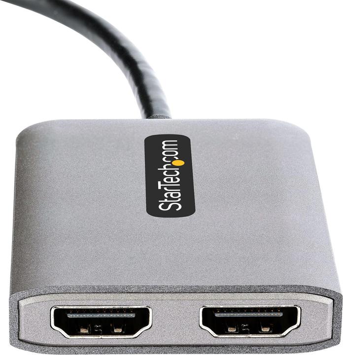 Actual product image StarTech com Displayport MST Hub auf Dual HDMI 4K 60Hz - DP 1.4 Multi Monitor Adapter/Multi Stream T (4.30 cm)