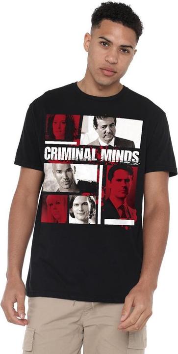 Actual product image Criminal Minds Mens Character Boxes T-Shirt (4XL)